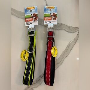 Reflective Dog Collars - Black and Red